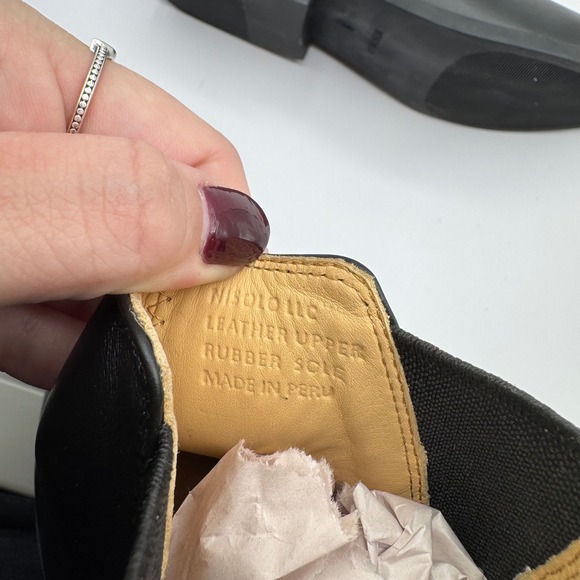 Nisolo Womens 8 Everyday Chelsea Boots Black Leather Pointed Toe Water Resistant - Picture 8 of 9